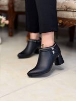کفش مجلسی زنانه با پاشنه 5 سانت و رویه چرم صنعتی 65545 - تصویر 7