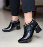 کفش مجلسی زنانه با پاشنه 5 سانت و رویه چرم صنعتی 65545 - تصویر 4