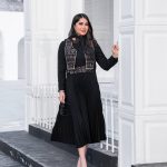 ژیله سارافون زنانه مدل نیوشا با جنس کرپ تسلا و قد  125