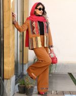 کت و شلوار سنتی زنانه مدل الیزا با جنس بزیاق و قد کت 70 - تصویر 6