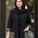 مانتو کتی شانتون گلدوزی ظرافت اسلیمی در استایل شیک 0368