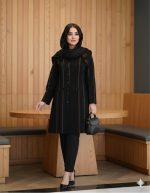 مانتو مجلسی ژاکارد زنانه جیب کاربردی و قد 95 (0332) - تصویر 4