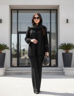 مانتو کتی شانتون زنانه و خرجکار مخمل سوزن دوزی با قد 70 (0306) - تصویر 2