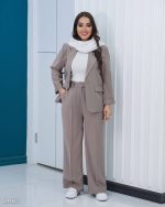 کت و شلوار زنانه مدل دریانا یقه انگلیسی با جنس لیوسل - تصویر 2