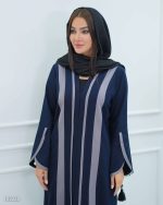 مانتو بلند یقه هفت شایسته با جنس تنسل و قد 110 - تصویر 7