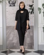 کت تک زنانه یقه انگلیسی مدل شاهان با قد 78 - تصویر 9