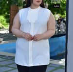 تاپ جلو پیله سایز بزرگ زنانه با جنس الیزه - تصویر 2