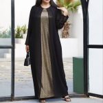 پیراهن مجلسی سایز بزرگ با جنس حریر شیفون و اسکاچی و قد 140