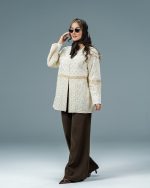 کت تابستانه زنانه مدل حدیث با جنس لنین شسته شده با خرجکار هندی دوزی - تصویر 3