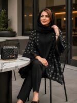 پانچ مجلسی زنانه با ترکیب جنس شانتون و ژاکارد و قد 79 - تصویر 4