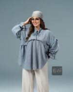 شومیز زنانه مدل ماهلین با جنس لینن دونخ زارا و قد 70 - تصویر 3