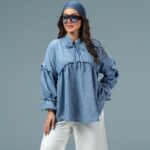 شومیز زنانه مدل ماهلین با جنس لینن دونخ زارا و قد 70