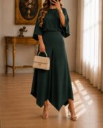 پانچ و دامن شلواری مدل پری با جنس شانتون صوفیا - تصویر 5