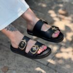 خرید صندل دو سگک زنانه مدل پینار رنگ مشکی (Black) سایز 37 تا 40 از گالری مدیسه