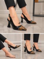 خرید کفش مجلسی زنانه ورنی طرح پلنگی (Leopard Patent) سایز 37 تا 41 از گالری مدیسه