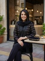 کت کوتاه زنانه کد 0428  با جنس ژاکارد لوکس و قد 79 - تصویر 3
