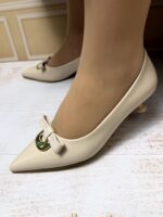 کفش مجلسی یراق پاپیون با پاشنه 4 سانت پرفروش 633 - تصویر 5
