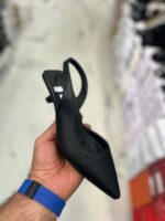 صندل مجلسی زنانه کد 50998 رویه چرم صنعتی با پاشنه میخی 3 سانت پرفروش - تصویر 5