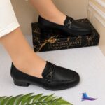 کالج راحتی زنانه یراق دار جدید کد 970 با پاشنه 2 سانت