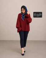 شومیز و شلوار زنانه مدل سیلویا با جنس کرپ اسکاچی - تصویر 4