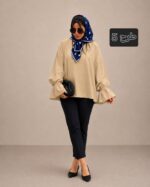 شومیز و شلوار زنانه مدل سیلویا با جنس کرپ اسکاچی - تصویر 5