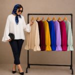 شومیز و شلوار زنانه مدل سیلویا با جنس کرپ اسکاچی