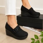 کفش زنانه کد 310 با لژ 8 سانت رنگ مشکی